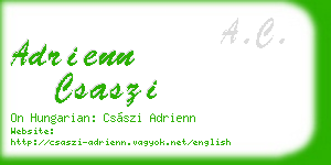 adrienn csaszi business card
