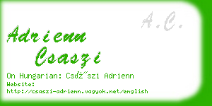 adrienn csaszi business card